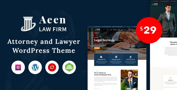 Aeen Attorney and Lawyer WordPress Theme - ALL is Nulled