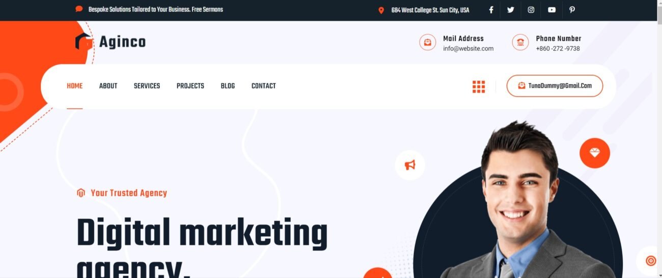 Aginco Digital Agency Theme - All is Nulled