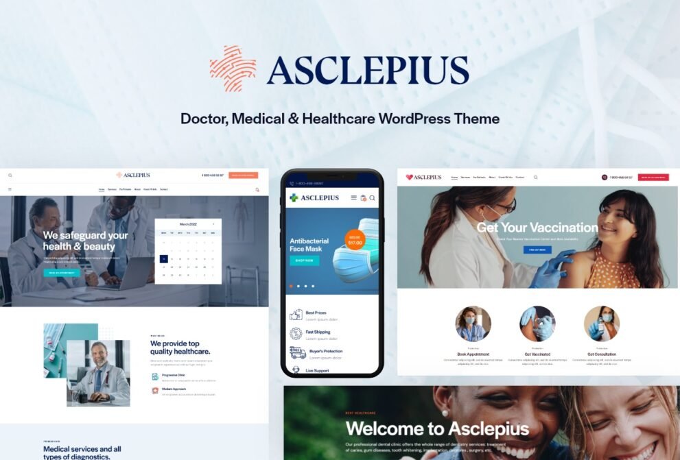 Asclepius Doctor Medical and Healthcare WordPress Theme