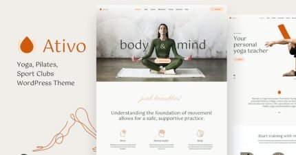 Ativo Pilates Yoga WordPress Theme - ALL is Nulled