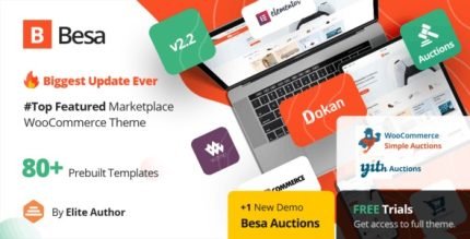 Besa Elementor Marketplace WooCommerce Theme -ALL is Nulled