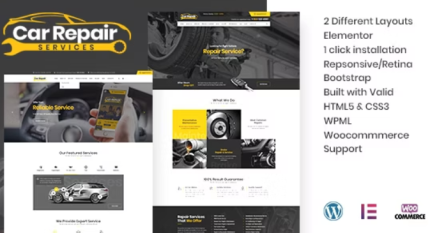 Car Repair Services and Auto Mechanic WordPress Theme