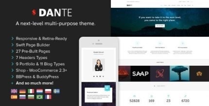 Dante Responsive Multi Purpose WordPress Theme - ALL is Nulled