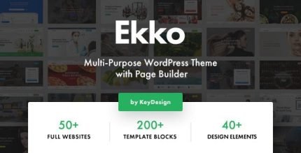 Ekko Multi Purpose WordPress Theme with Page Builder