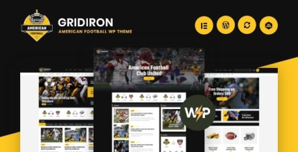 Gridiron American Football and NFL Team WordPress Theme