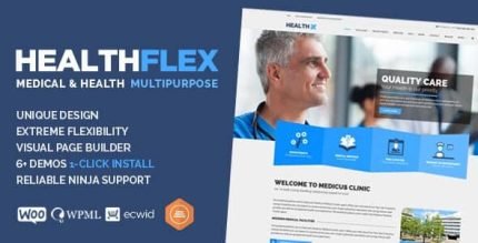 HEALTHFLEX Doctor Medical Clinic and Health WordPress Theme