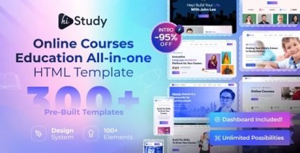 HiStudy Online Courses and Education Template - ALL is Nulled