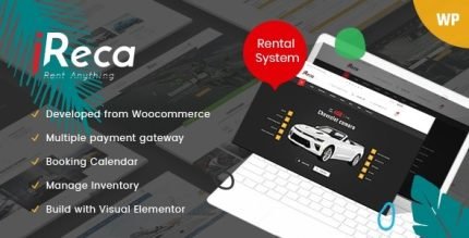 Ireca Car Rental Boat Bike Vehicle Calendar WordPress Theme