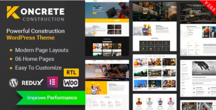 Koncrete Construction Building WordPress Theme - ALL is Nulled