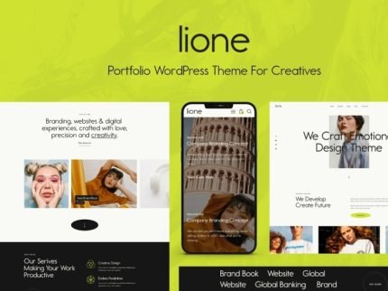 Lione Personal Portfolio for Creatives WordPress Theme