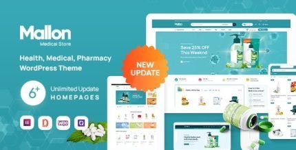 Mallon Medical Store Elementor WooCommerce WordPress Theme