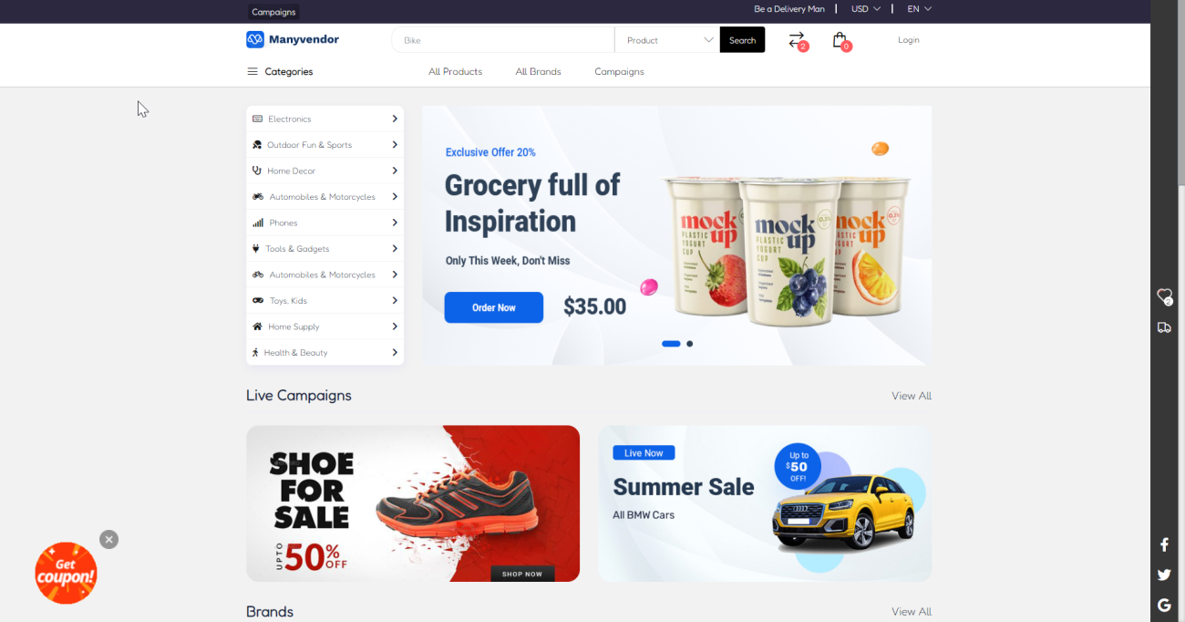 Manyvendor eCommerce, Multivendor CMS Bundle - All is Nulled