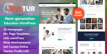 Coach Online Courses and LMS Education WordPress Vultur