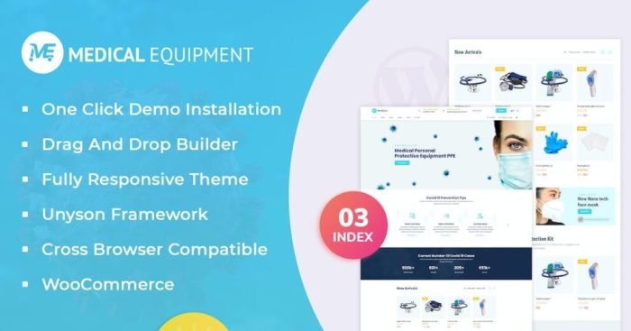 Medical Equipment eCommerce WordPress Theme - All is Nulled