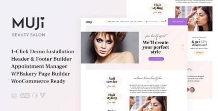 Muji Beauty Shop and Spa Salon WordPress Theme