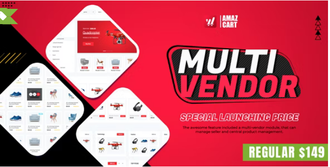 Multi Vendor AmazCart Laravel Ecommerce System CMS Module