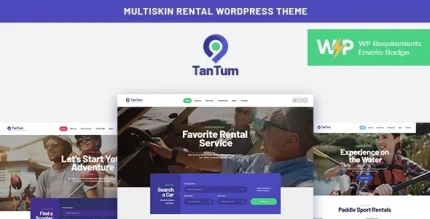 TanTum Car Scooter and Bike Rental Services WordPress Theme