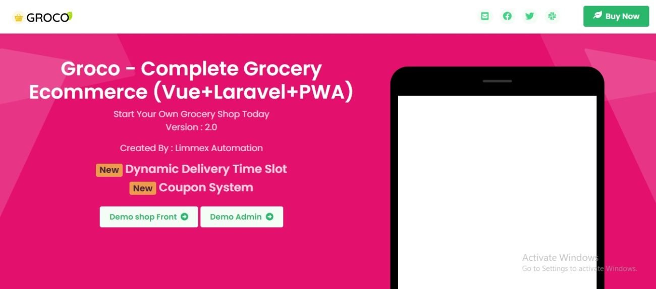 Groco Vue Laravel Ecommerce System - All is Nulled