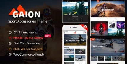 Gaion Sport Accessories Shop WordPress WooCommerce Theme