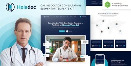 Holadoc Online Doctor Consultation Elementor Template Kit