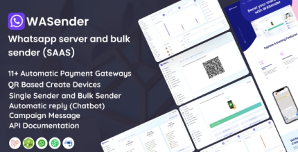 WASender Whatsapp server and bulk sender SAAS - All is Nulled