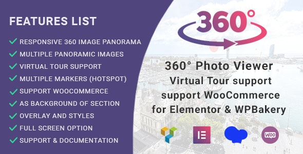 360° Photo Viewer for Elementor Gutenberg and WPBakery