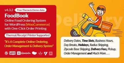 FoodBook Online Food Ordering Delivery System for WordPress