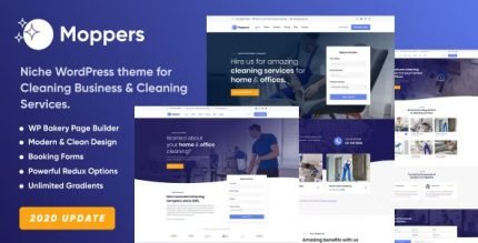 Moppers Cleaning Company and Services WordPress Theme