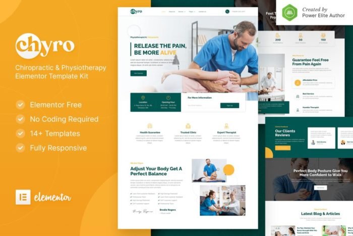 Chyro Chiropractic and Physiotherapy Elementor Template Kit